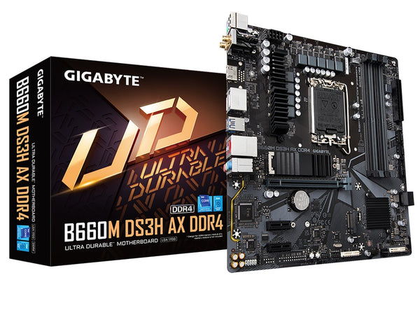 Gigabyte B660M DS3H AX DDR4 LGA1700 mATX Desktop Motherboard